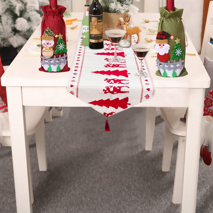 BowLift | Christmas Elk Snowman Table Runner Merry Christmas Decorations