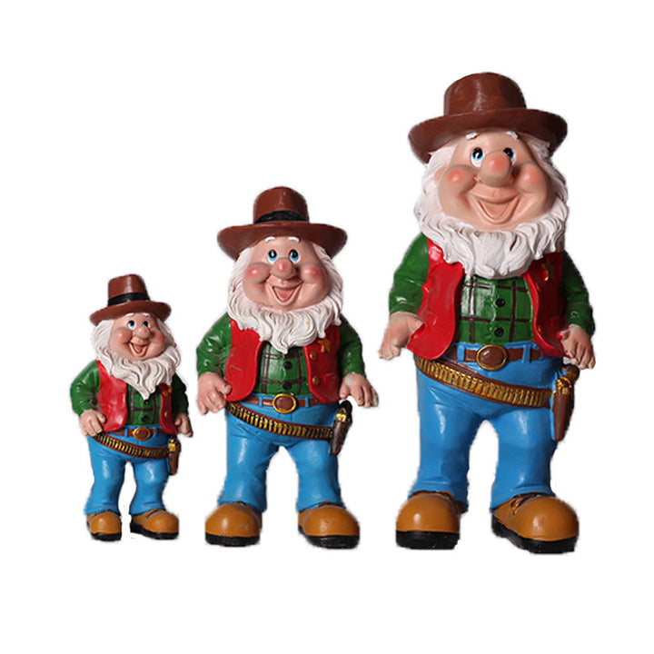Decorative Garden Gnome Figurine Set