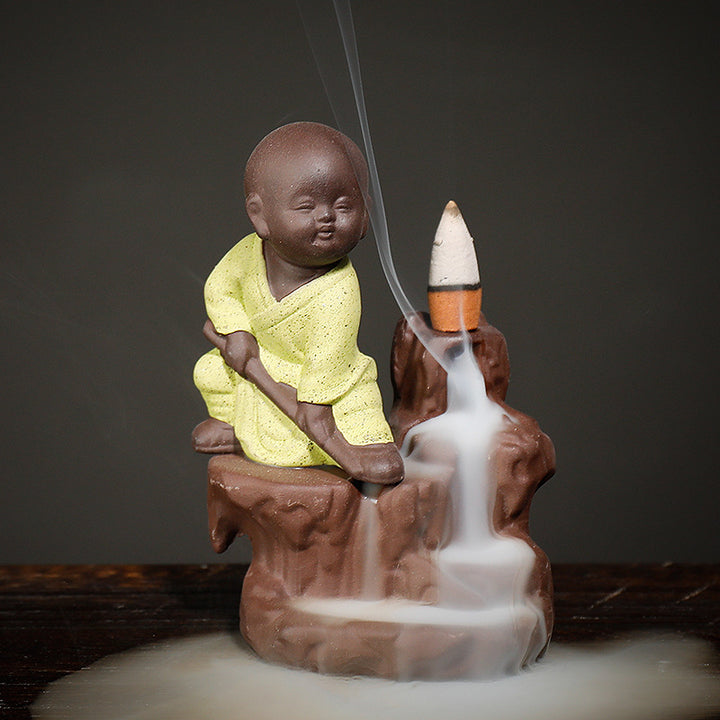 Meditative Buddha Waterfall Incense Holder