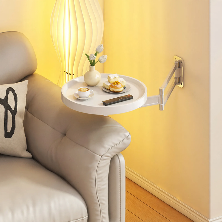Folding side table with aluminum frame