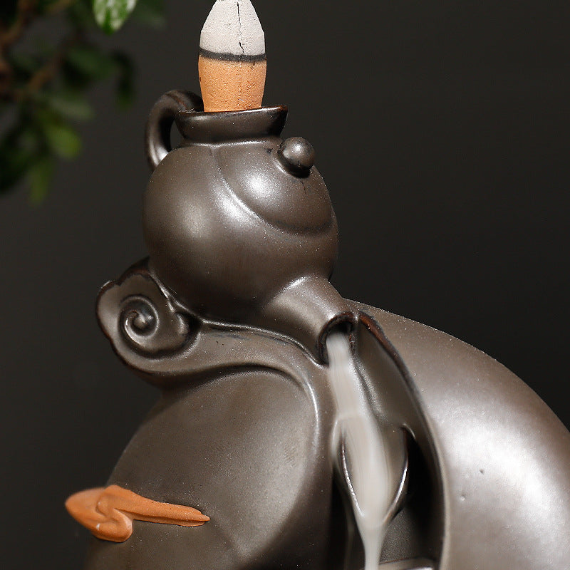 Elegant Ceramic Waterfall Incense Holder