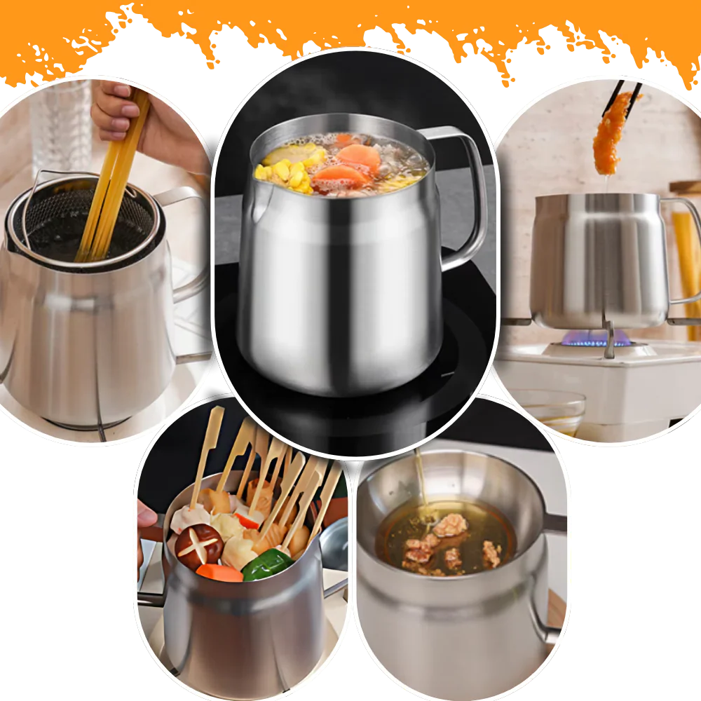 BowLift | 2-in-1 Stainless Steel Deep Frying Pot