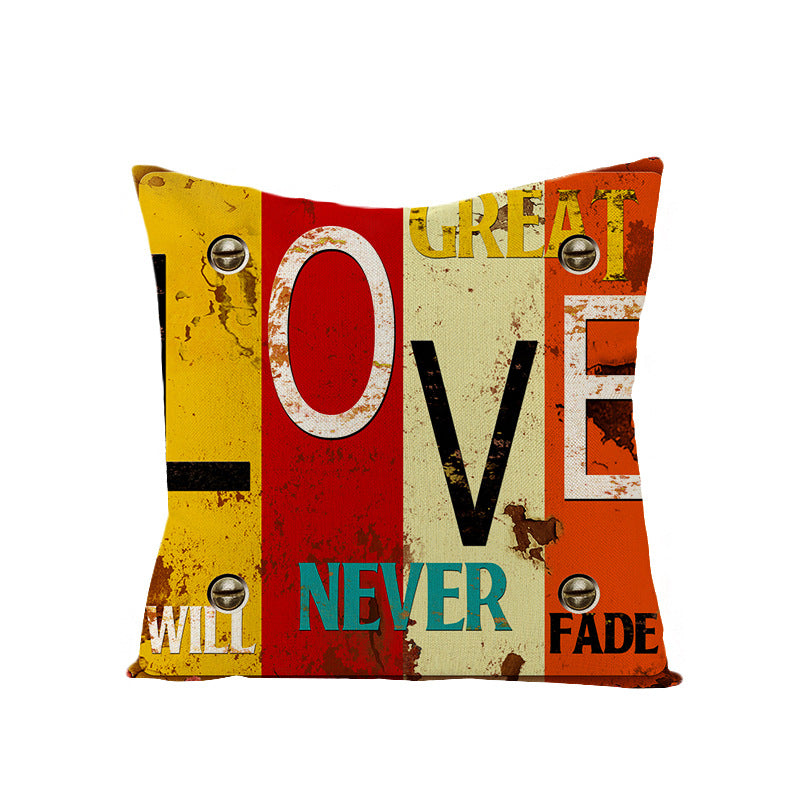 Vintage Inspirational Typographic Throw Pillow Cover
