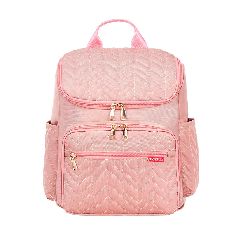 Chic Quilted Multi-Compartment Backpack Bowlift