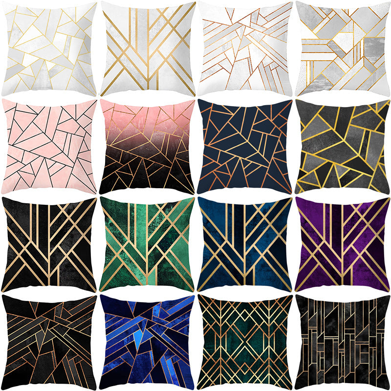Decorative Geometric Velvet Throw Pillow Cover