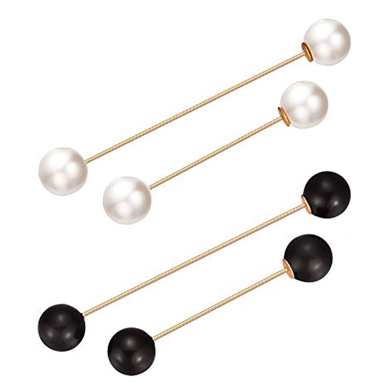 Decorative Pearl and Rhinestone Safety Pin Set Bowlift