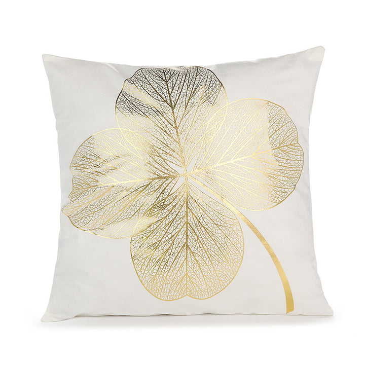 Decorative Square Pillow Cover with Foil Geometric Diamond Print