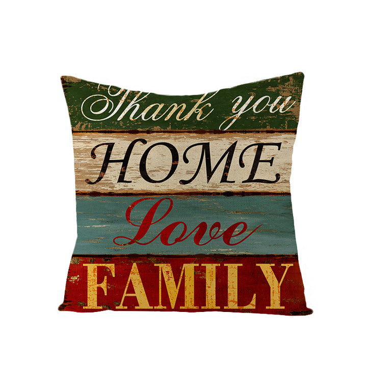Vintage Inspirational Typographic Throw Pillow Cover