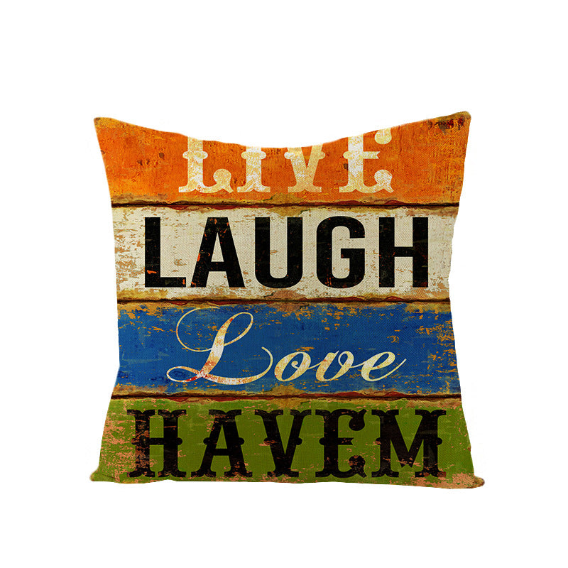 Vintage Inspirational Typographic Throw Pillow Cover