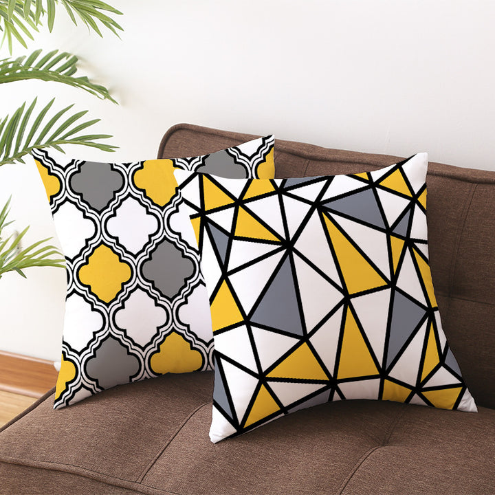 Decorative Tile-Pattern Throw Pillow Cover