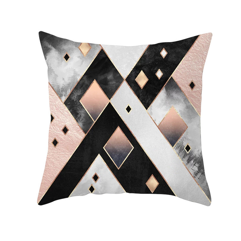 Decorative Geometric Velvet Throw Pillow Cover