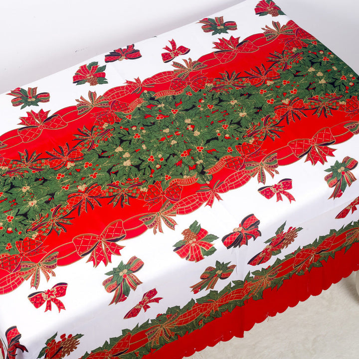 BowLift | Christmas Decorations Christmas Polyester Printed Tablecloth Christmas Tablecloth