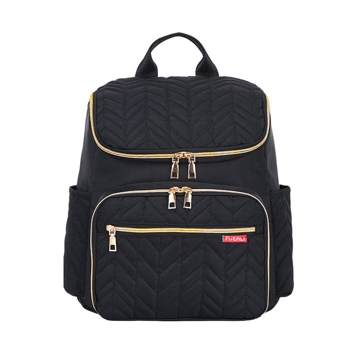 Chic Quilted Multi-Compartment Backpack Bowlift