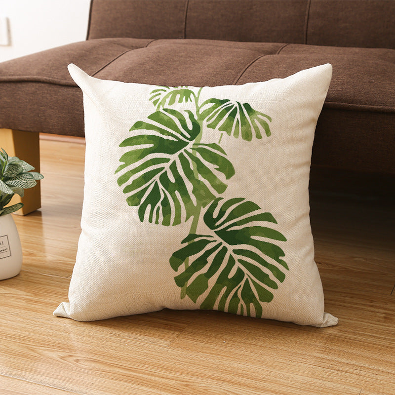 Tropical Pineapple Canvas Decorative Pillow Cover