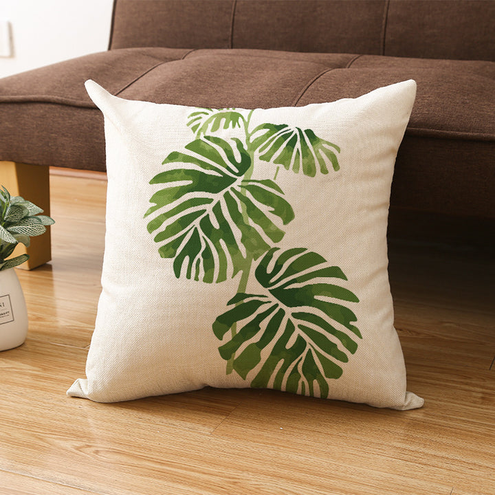 Tropical Pineapple Canvas Decorative Pillow Cover
