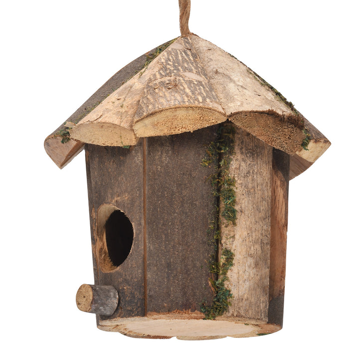 Isolated birdhouse made of wood