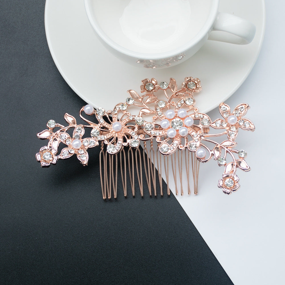 Floral Rhinestone Hair Comb Bowlift