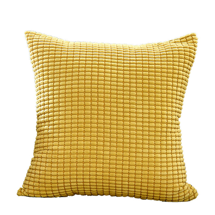 Square cushion cover with textured waffle chenille and concealed zipper Bowlift