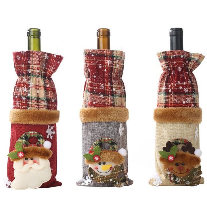 Decorative Holiday Wine Bottle Cover Bowlift