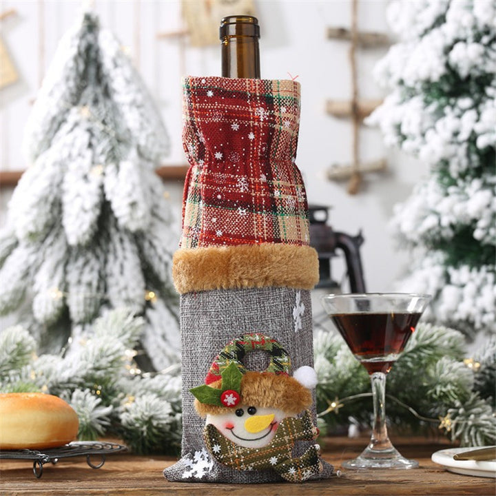 Decorative Holiday Wine Bottle Cover Bowlift