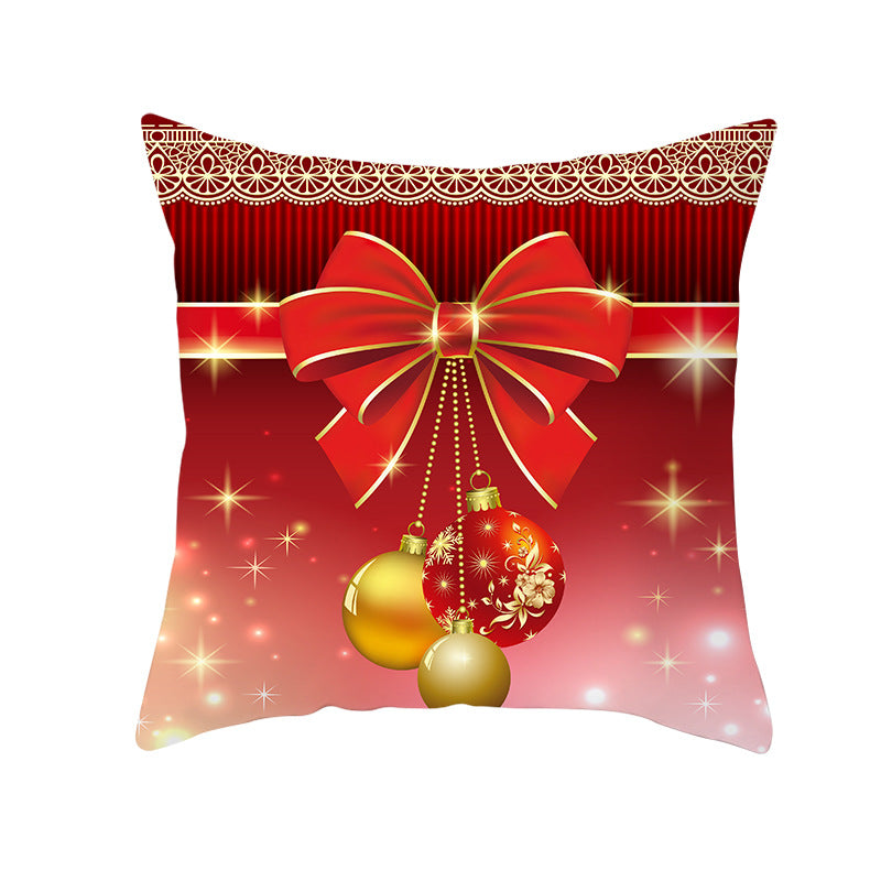 Festive Christmas Star Wreath Decorative Throw Pillow