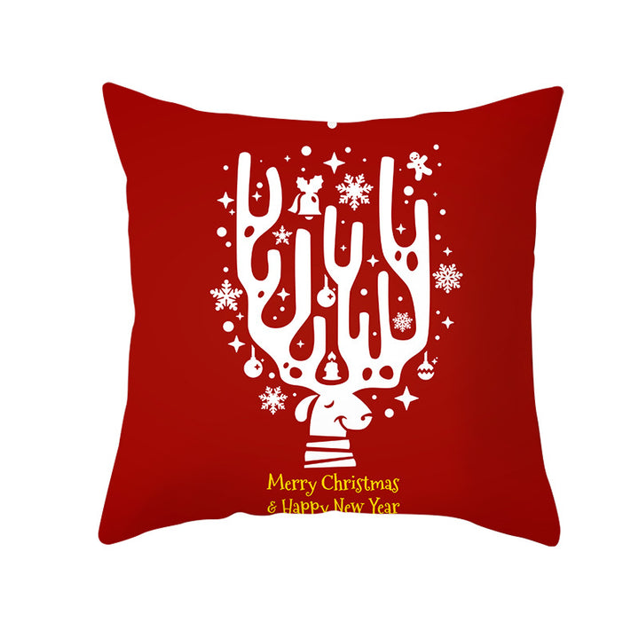 Festive Christmas Star Wreath Decorative Throw Pillow