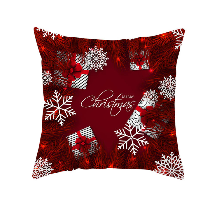 Festive Christmas Star Wreath Decorative Throw Pillow