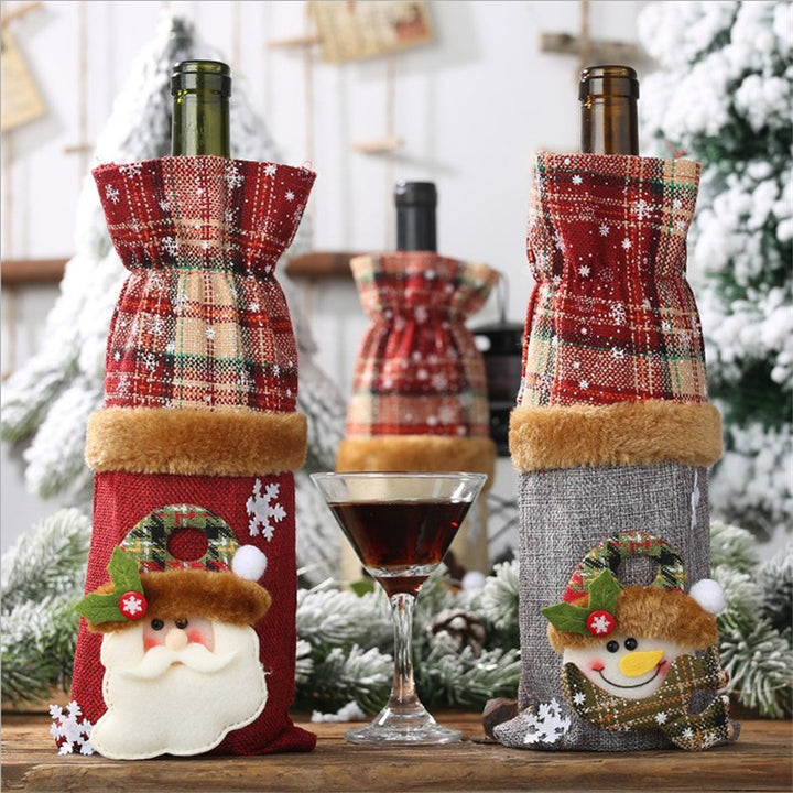Decorative Holiday Wine Bottle Cover Bowlift