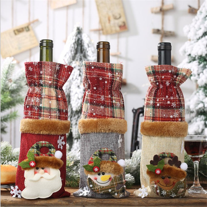 Decorative Holiday Wine Bottle Cover Bowlift