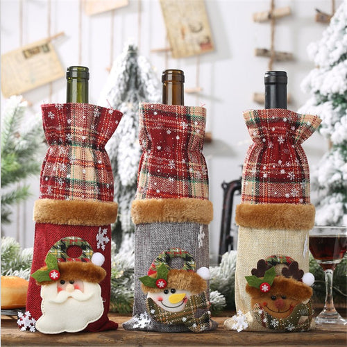 Decorative Holiday Wine Bottle Cover Bowlift