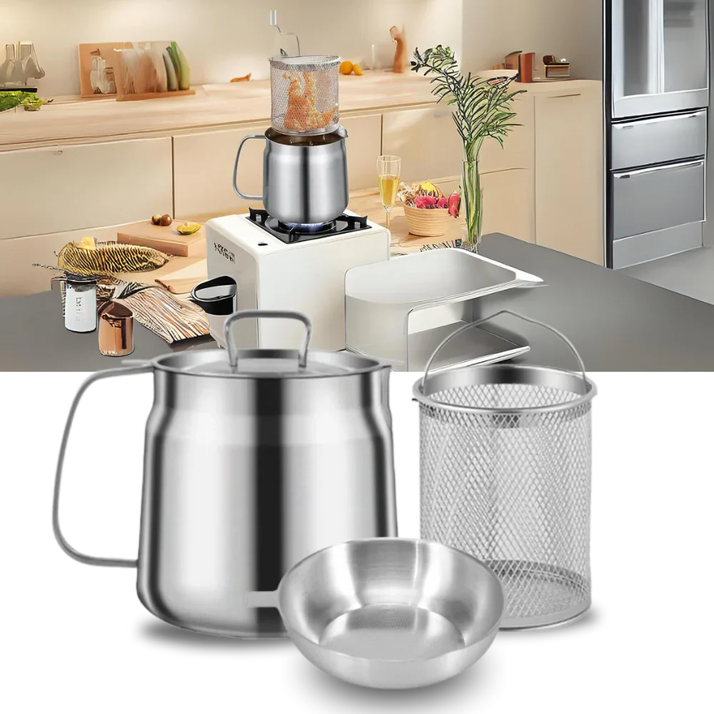 BowLift | 2-in-1 Stainless Steel Deep Frying Pot