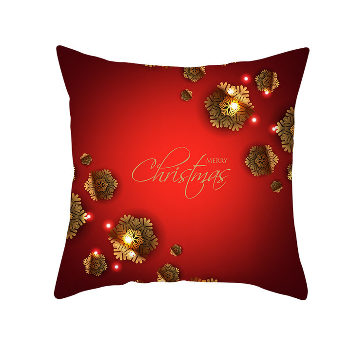 Festive Christmas Star Wreath Decorative Throw Pillow