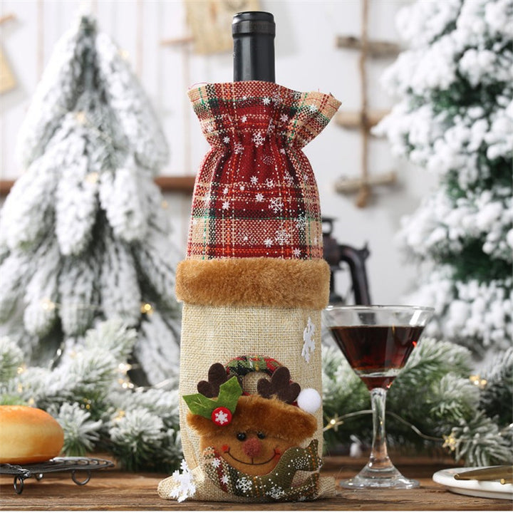 Decorative Holiday Wine Bottle Cover Bowlift