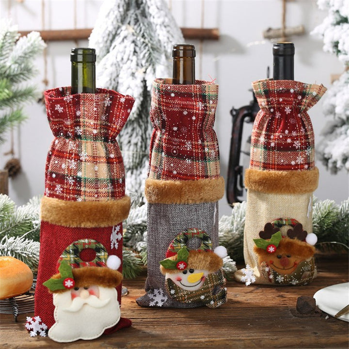Decorative Holiday Wine Bottle Cover Bowlift