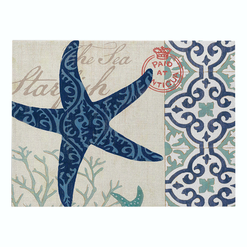 Nautical Mermaid Vintage Canvas Wall Art Print