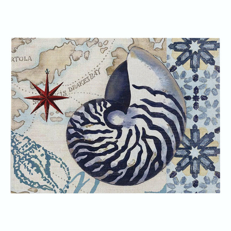 Nautical Mermaid Vintage Canvas Wall Art Print
