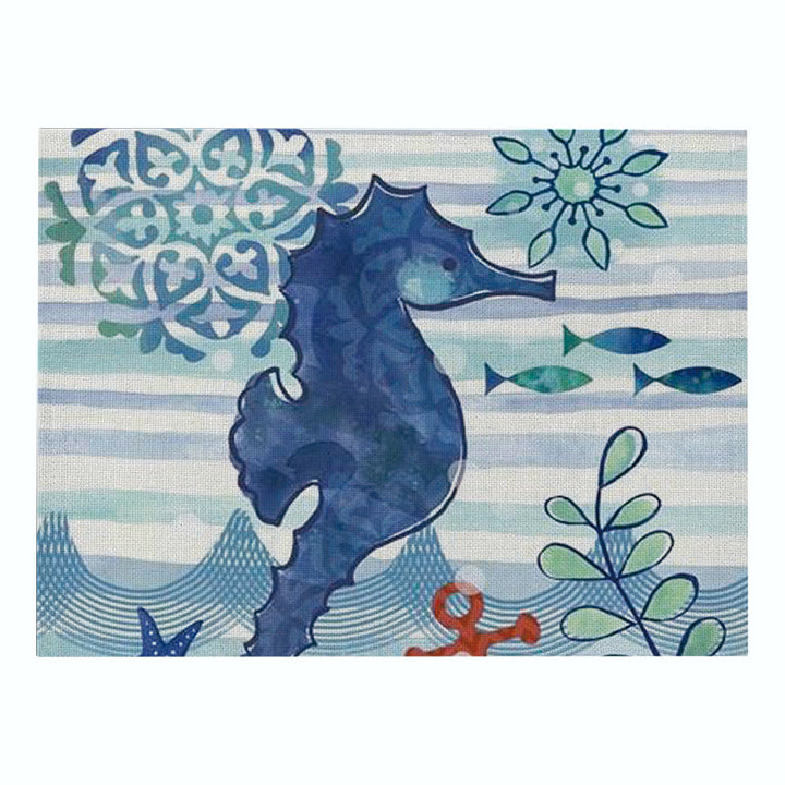 Nautical Mermaid Vintage Canvas Wall Art Print
