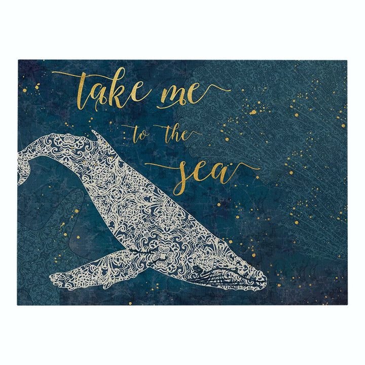 Nautical Mermaid Vintage Canvas Wall Art Print