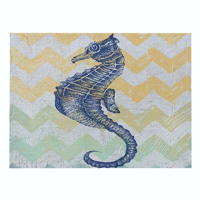 Nautical Mermaid Vintage Canvas Wall Art Print
