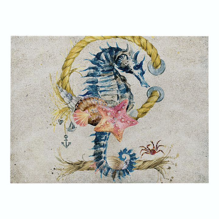 Nautical Mermaid Vintage Canvas Wall Art Print