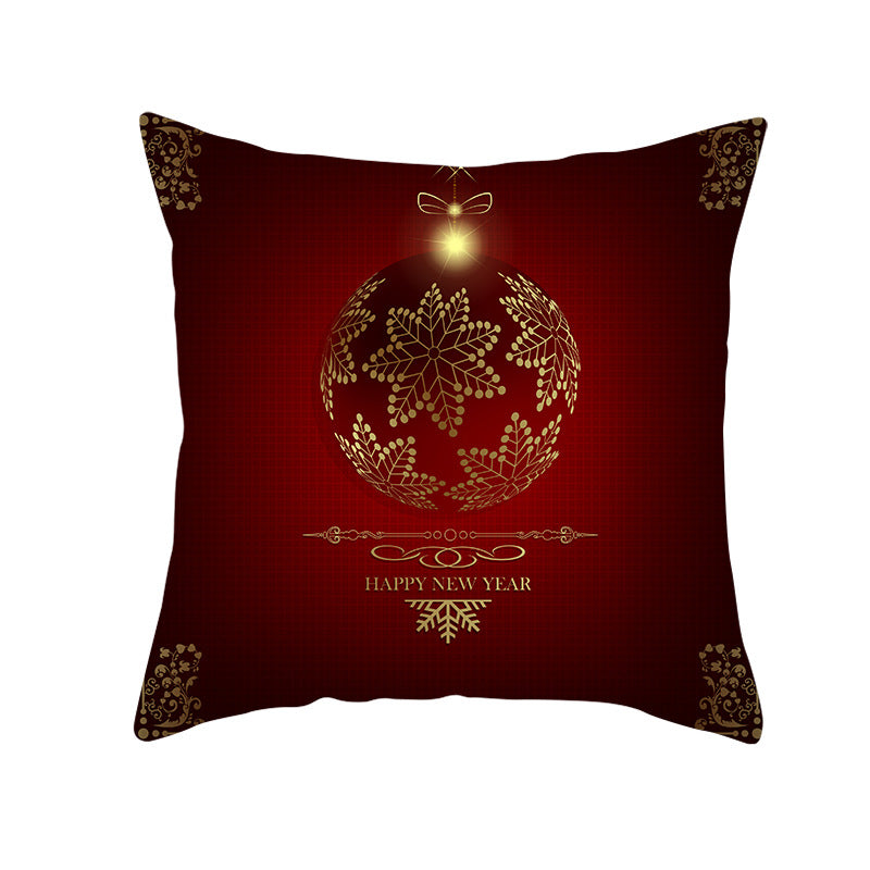 Festive Christmas Star Wreath Decorative Throw Pillow