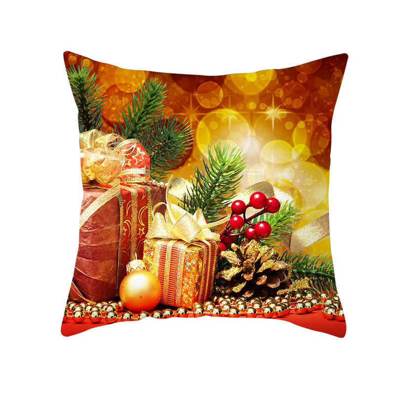 Festive Christmas Star Wreath Decorative Throw Pillow