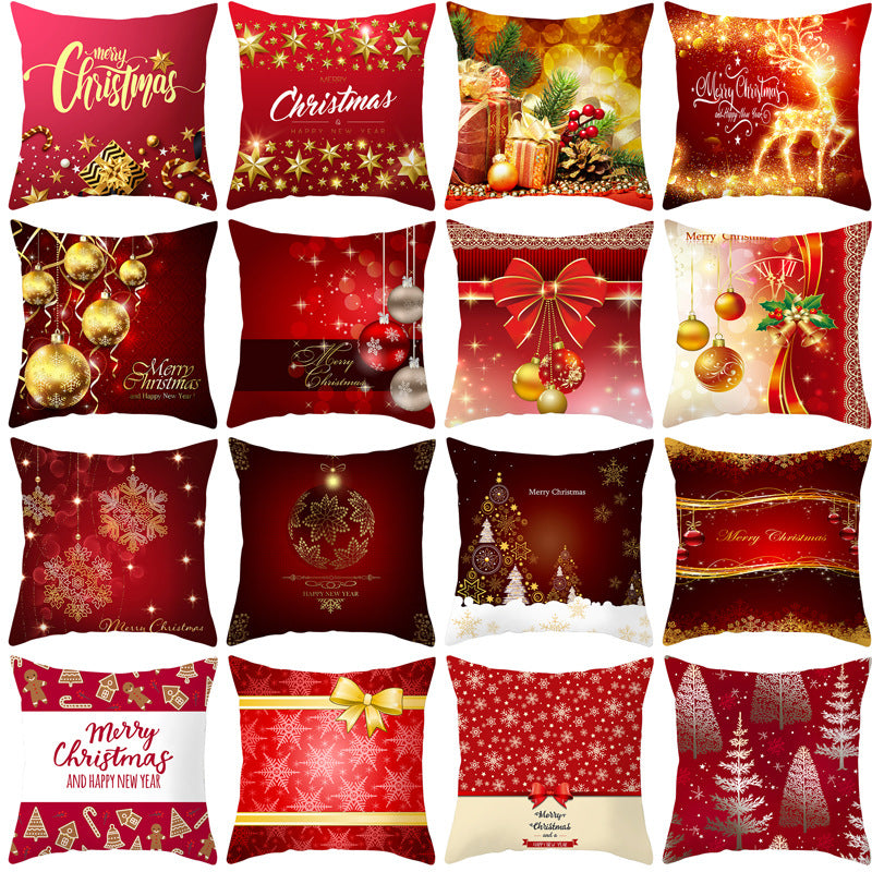 Festive Christmas Star Wreath Decorative Throw Pillow