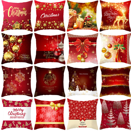 Festive Christmas Star Wreath Decorative Throw Pillow