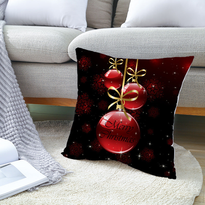 Festive Christmas Star Wreath Decorative Throw Pillow