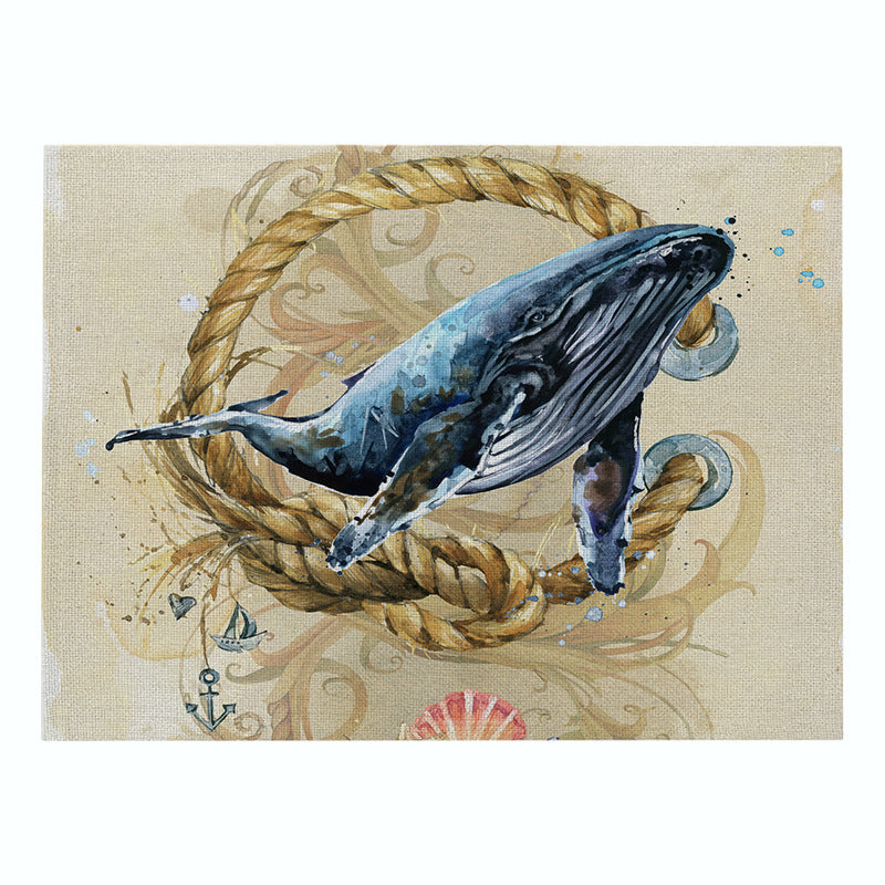 Nautical Mermaid Vintage Canvas Wall Art Print