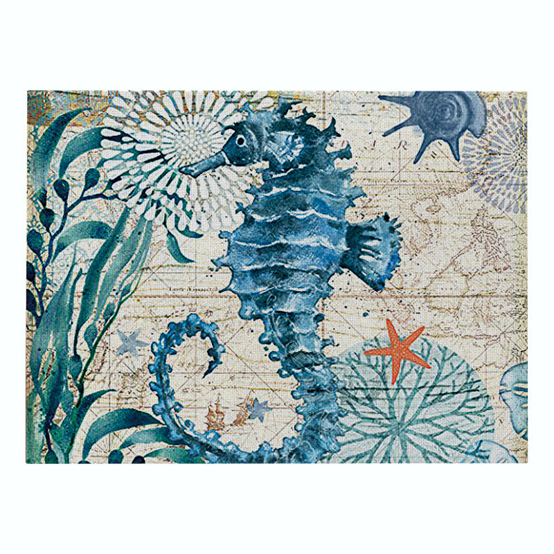 Nautical Mermaid Vintage Canvas Wall Art Print