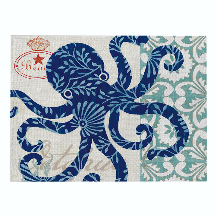 Nautical Mermaid Vintage Canvas Wall Art Print