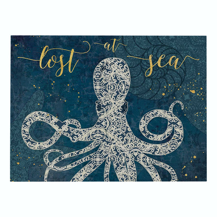 Nautical Mermaid Vintage Canvas Wall Art Print