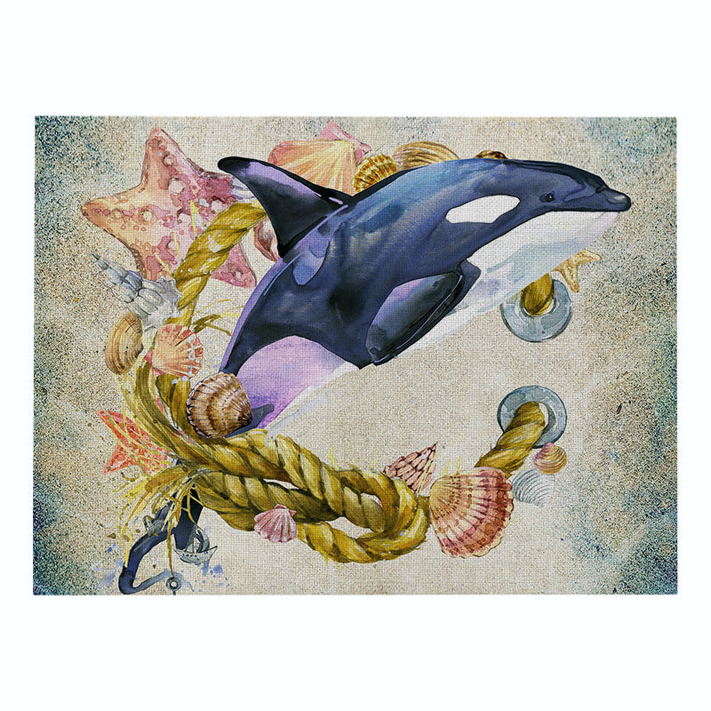 Nautical Mermaid Vintage Canvas Wall Art Print